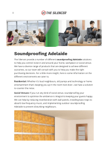 Soundproofing Adelaide Solutions | The Silencer