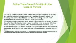 QuickBooks Has Stopped Working After Update? Try These Solution