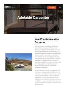 Adelaide Carpenter Services | Cain Construction Group