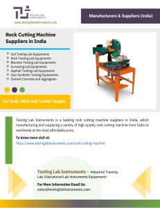 Rock Cutting Machine Suppliers in India