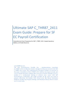 Ultimate SAP C_THR87_2411 Exam Guide: Prepare for SF EC Payroll Certification