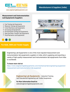 Lab Equipment Suppliers India | Measurement & Instrumentation