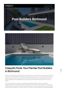 Pool Builders Richmond: Casquila Pools