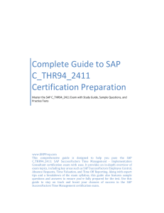 Complete Guide to SAP C_THR94_2411 Certification Preparation