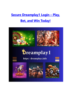 Dreamplay1 Login: Play, Bet, and Win Online