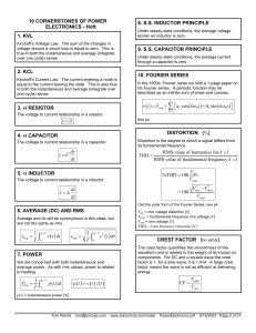 Power Electronics Principles: KVL, KCL, Fourier Series & More