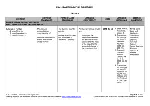 Grade 8 Science Curriculum Guide