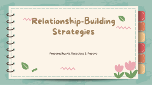 Relationship Building & Marketing Strategies