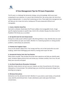 8 Time Management Tips for PE Exam Preparation