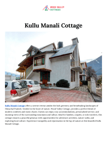 Kullu Manali Cottage: Serene Retreat in Himachal Pradesh