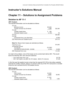 Canadian Tax Principles Solutions Manual