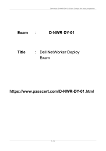 D-NWR-DY-01 Dell NetWorker Deploy Exam Dumps