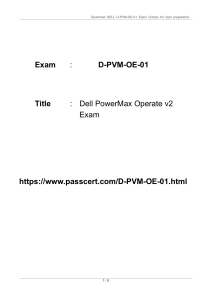 D-PVM-OE-01 Dell PowerMax Operate v2 Exam Dumps