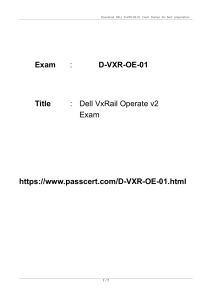 D-VXR-OE-01 Dell VxRail Operate v2 Exam Dumps