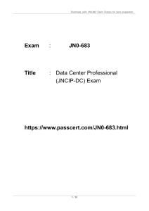 JN0-683 Data Center Professional (JNCIP-DC) Dumps