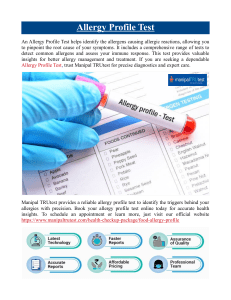 Allergy Profile Test