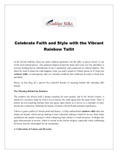 Rainbow Tallit: Faith, Style, and Diversity