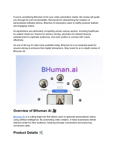 BHuman Ai Review: Key Features, Pros, and Cons