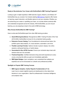 IBM Training Programs | ExitCertified Brochure