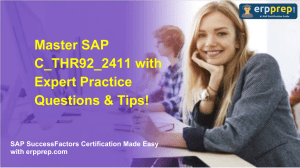 Master SAP C_THR92_2411 with Expert Practice Questions & Tips!