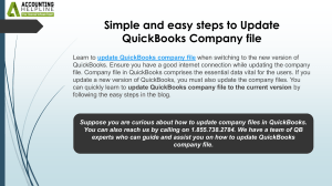 Update QuickBooks Company File: Simple Steps