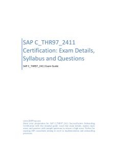 SAP C_THR97_2411 Certification: Exam Details, Syllabus and Questions