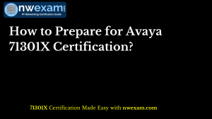 How to Prepare for Avaya 71301X Certification