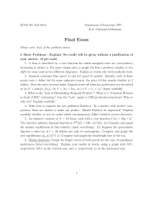 ECON 201 Final Exam: Microeconomics Problems