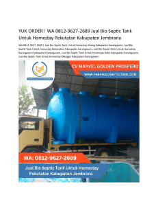 1.Jual Bio Septic Tank Untuk Homestay Pekutatan Kabupaten Jembrana