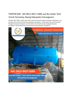 3.Jual Bio Septic Tank Untuk Homestay Abang Kabupaten Karangasem