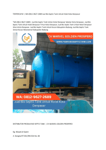 1.TERPERCAYA! WA 0812-9627-2689 Jual Bio Septic Tank Untuk Hotel Kota Denpasar