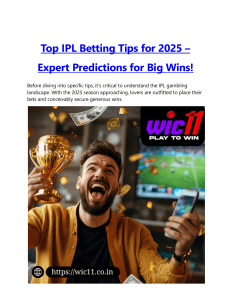 Top IPL Betting Tips for 2025 – Expert Predictions for Big Wins!