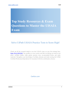 Top Study Resources & Exam Questions to Master the UiSAIA Exam