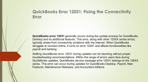 QuickBooks Error 12031: Fix Connectivity Issues