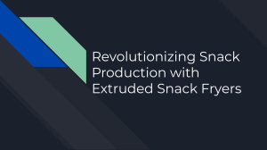 Revolutionizing Snack Production with Extruded Snack Fryers