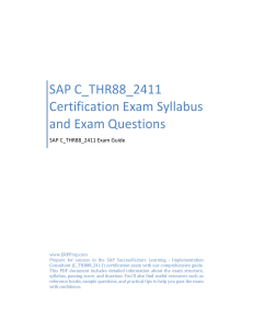 SAP C_THR88_2411 Certification Exam Syllabus and Exam Questions