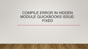 Compile Error in Hidden Module QuickBooks Issue: A Comprehensive Troubleshooting Guide