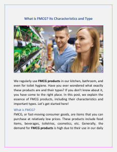 What is FMCG? Characteristics and Types