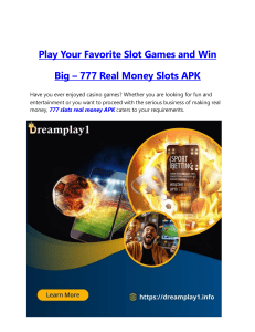 777 Real Money Slots APK: Play & Win Big