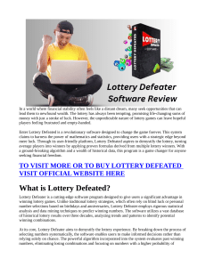 Lottery Defeated Software Review: Boost Your Odds