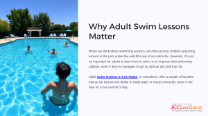 Adult Swim Lessons: Benefits & Why They Matter