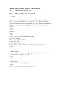 Business Statistics Quiz: Data & Decisions