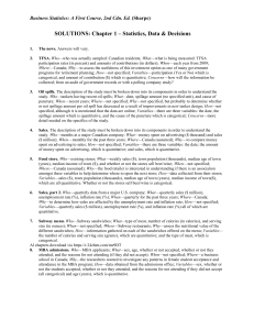 Business Statistics Solutions: Data & Decisions