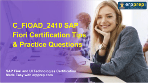 C_FIOAD_2410 SAP Fiori Certification Tips & Practice Questions