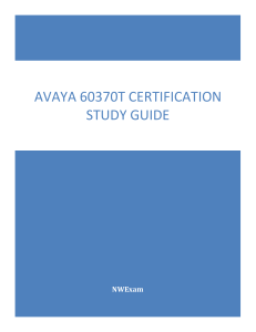 Avaya 60370T Certification Study Guide