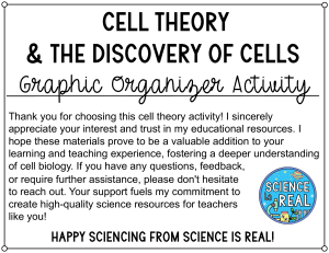 Cell Theory Graphic Organizer Activity