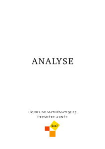 Analyse Mathématique 1ère Année : Cours Complet