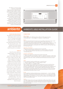 Ambiente UB10 Installation Guide