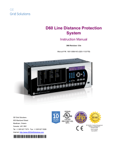 D60 Line Distance Protection System Instruction Manual