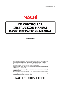 FD Controller Instruction Manual: Basic Operations